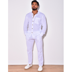 Ensemble chemise à manches longue à poches et pantalon Ensemble chemise à manches longue à poches et pantalon