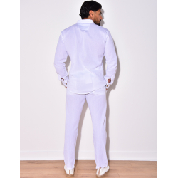 Ensemble chemise à manches longue à poches et pantalon Ensemble chemise à manches longue à poches et pantalon