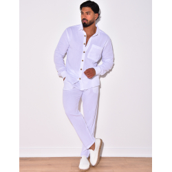 Ensemble chemise à manches longue à poches et pantalon Ensemble chemise à manches longue à poches et pantalon