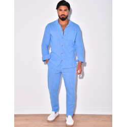 Ensemble pantalon et chemise en lin Ensemble pantalon et chemise en lin