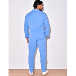 Ensemble pantalon et chemise en lin Ensemble pantalon et chemise en lin