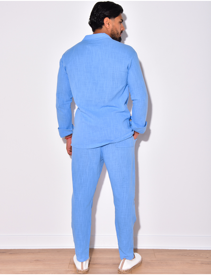 Ensemble pantalon et chemise en lin Ensemble pantalon et chemise en lin