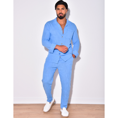 Ensemble pantalon et chemise en lin Ensemble pantalon et chemise en lin