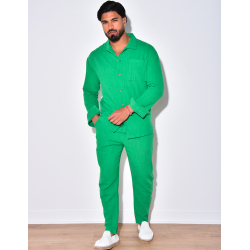 Ensemble pantalon et chemise en lin Ensemble pantalon et chemise en lin