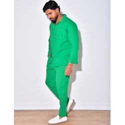 Ensemble pantalon et chemise en lin Ensemble pantalon et chemise en lin
