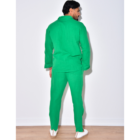 Ensemble pantalon et chemise en lin Ensemble pantalon et chemise en lin