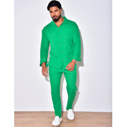 Ensemble pantalon et chemise en lin Ensemble pantalon et chemise en lin