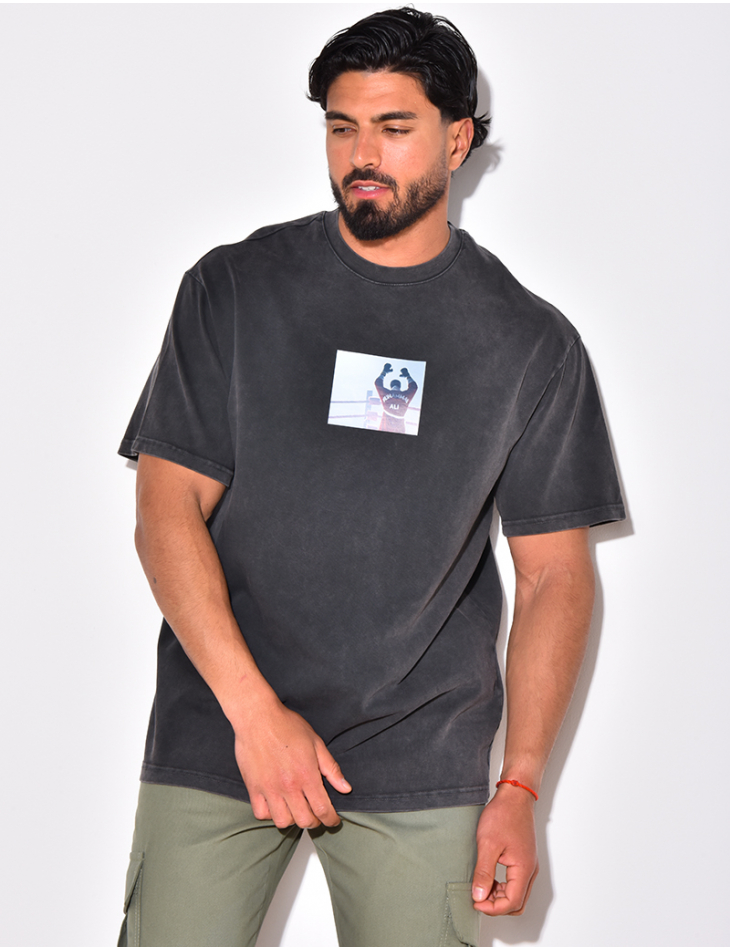 T-shirt Muhammed Ali bras en l'air T-shirt Muhammed Ali bras en l'air