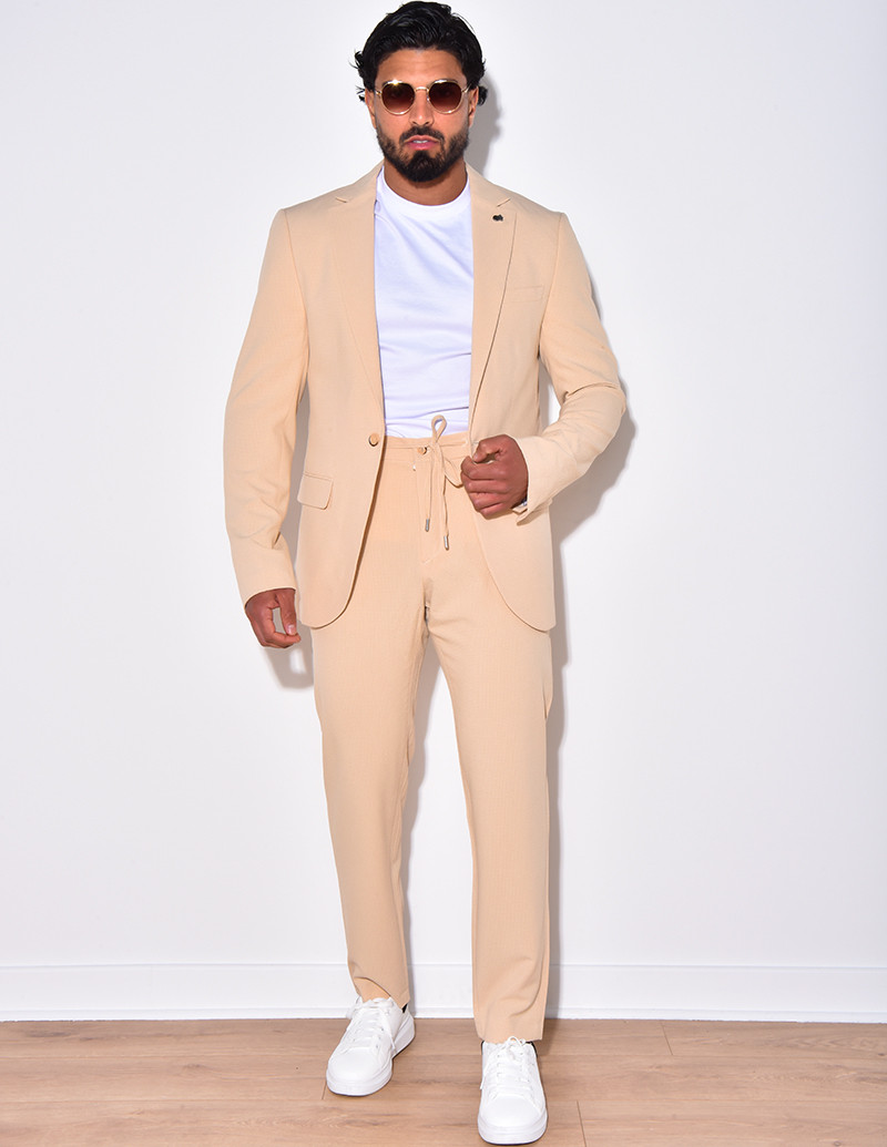 Ensemble de costume 2 pièces à petits carreaux