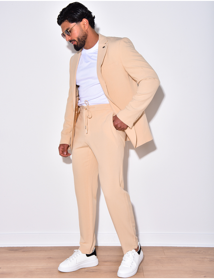 Ensemble de costume 2 pièces à petits carreaux