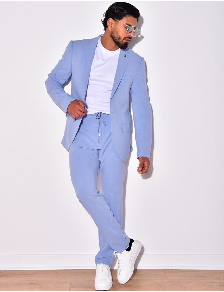 Ensemble de costume 2 pièces à petits carreaux