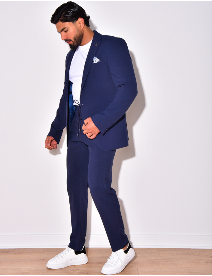 Ensemble de costume 2 pièces à petits carreaux Ensemble de costume 2 pièces à petits carreaux