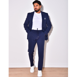 Ensemble de costume 2 pièces à petits carreaux Ensemble de costume 2 pièces à petits carreaux