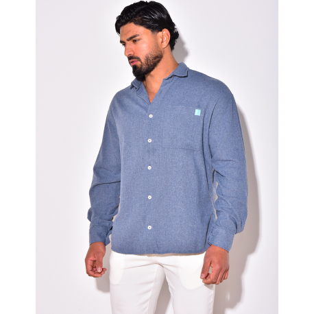 Chemise unie manches longues
