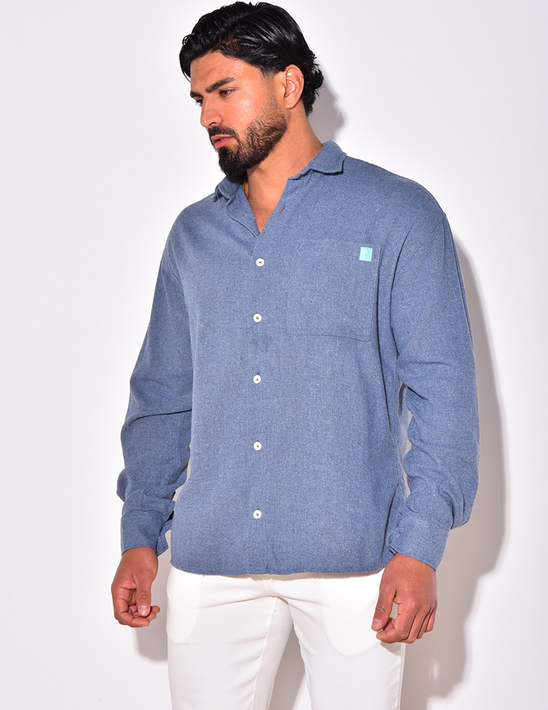 Chemise unie manches longues