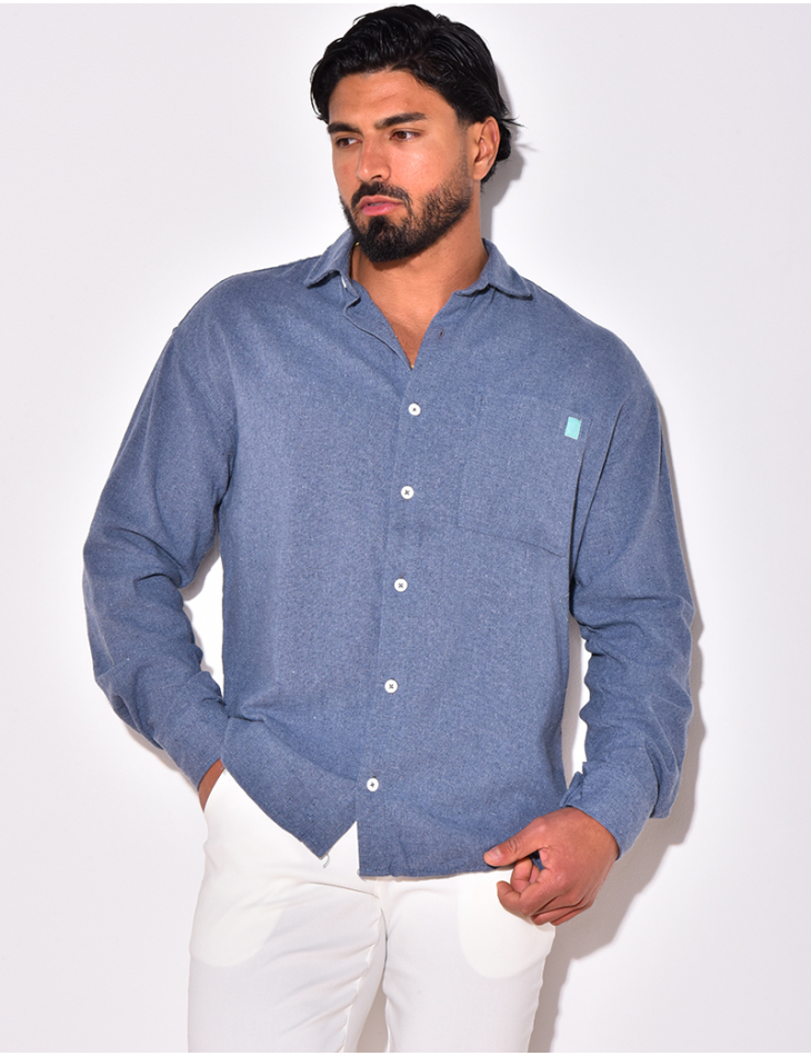 Chemise unie manches longues Chemise unie manches longues