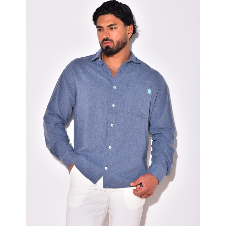 Chemise unie manches longues Chemise unie manches longues