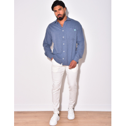 Chemise unie manches longues Chemise unie manches longues