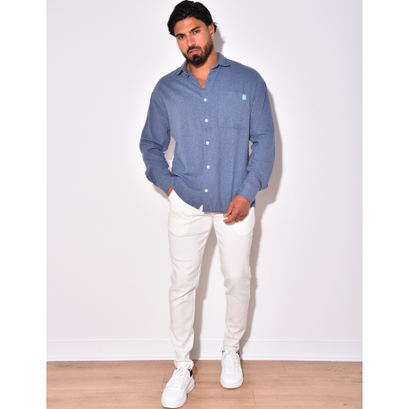 Chemise unie manches longues Chemise unie manches longues