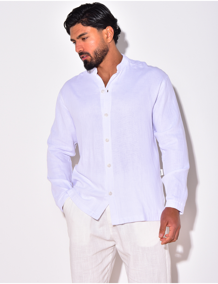 Chemise manches longues à col rond Chemise manches longues à col rond