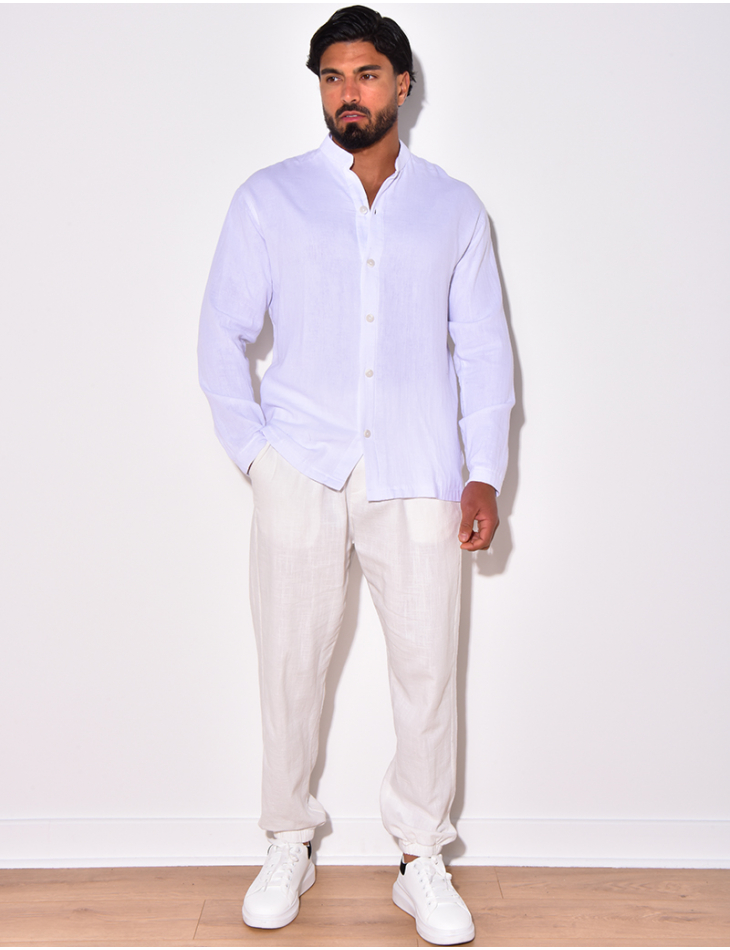 Chemise manches longues à col rond Chemise manches longues à col rond