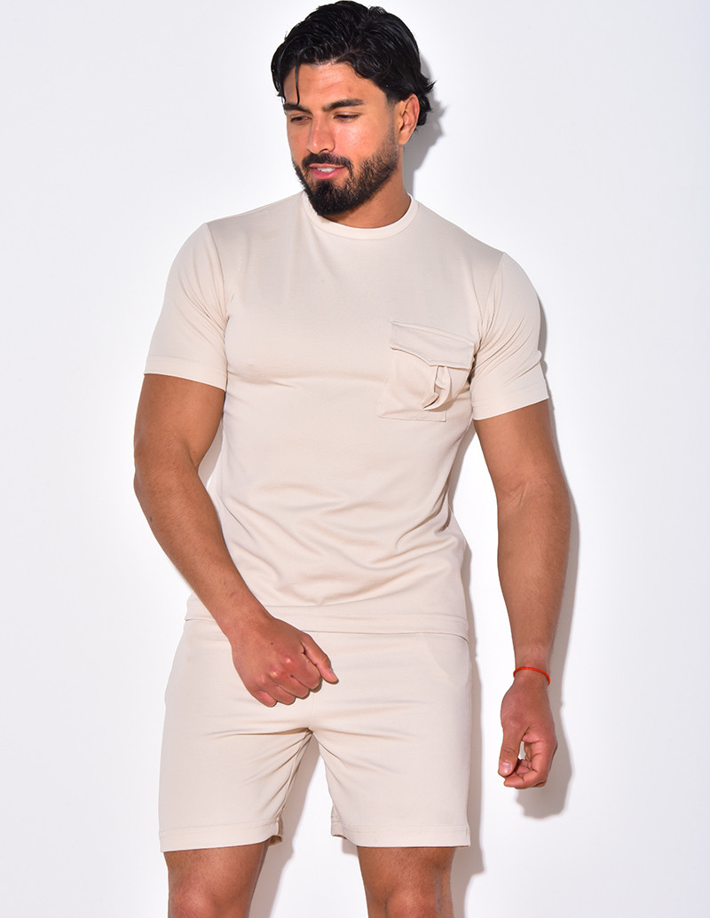 Ensemble short et t-shirt à poches