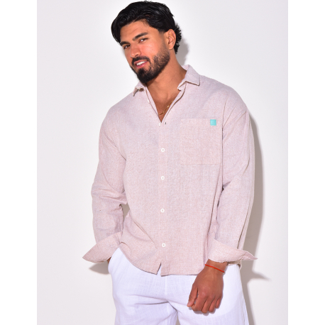 Chemise unie manches longues