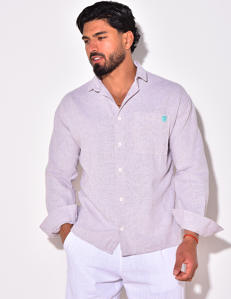 Chemise en lin manches longues