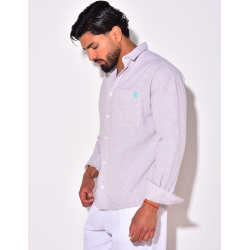 Chemise unie manches longues