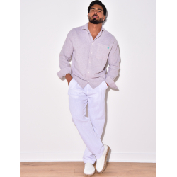 Chemise unie manches longues