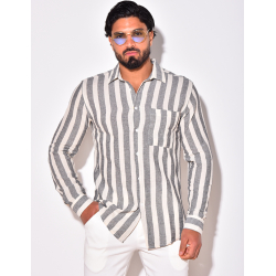 Chemise manches longues à rayures