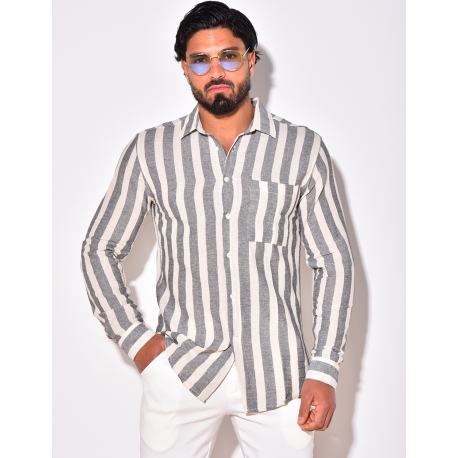 Chemise manches longues à rayures