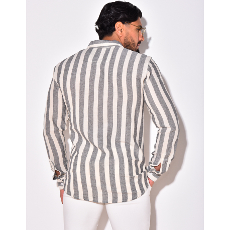Chemise manches longues à rayures