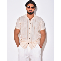 Chemise à rayures manches courte Chemise à rayures manches courte