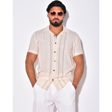 Chemise à rayures manches courte Chemise à rayures manches courte