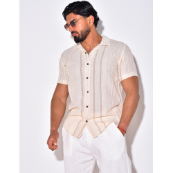 Chemise à rayures manches courte Chemise à rayures manches courte