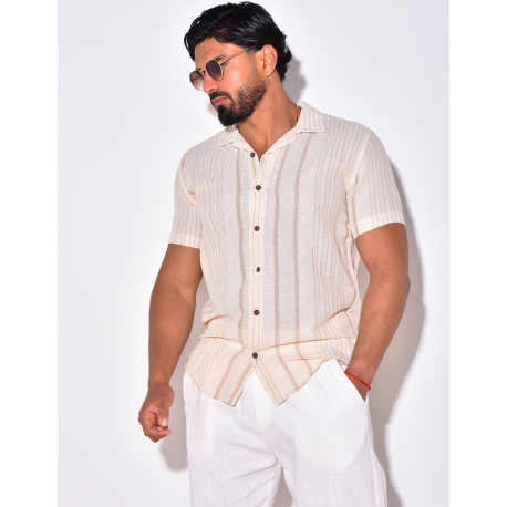 Chemise à rayures manches courte Chemise à rayures manches courte