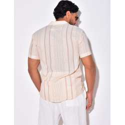 Chemise à rayures manches courte Chemise à rayures manches courte