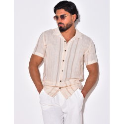 Chemise à rayures manches courte Chemise à rayures manches courte