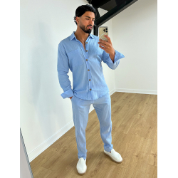 Ensemble pantalon et chemise en lin Ensemble pantalon et chemise en lin