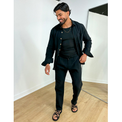 Ensemble chemise à manches longue à poches et pantalon Ensemble chemise à manches longue à poches et pantalon