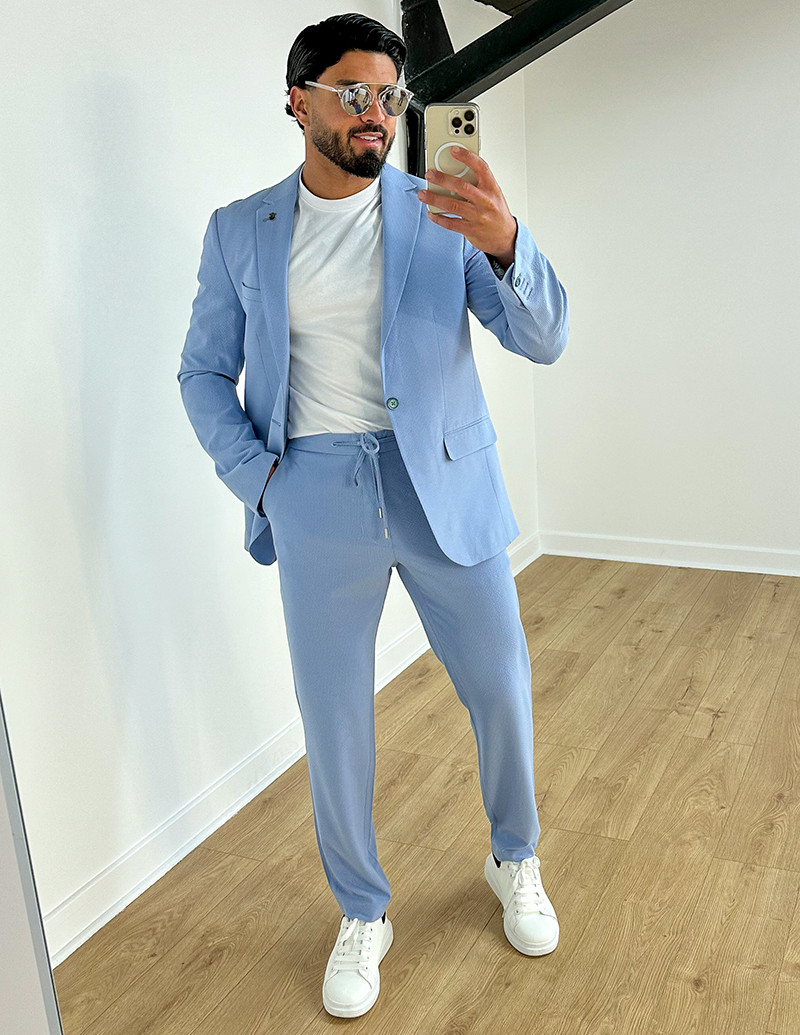 Ensemble de costume 2 pièces à petits carreaux