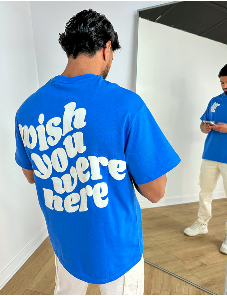 T-shirt "Wich you were here"