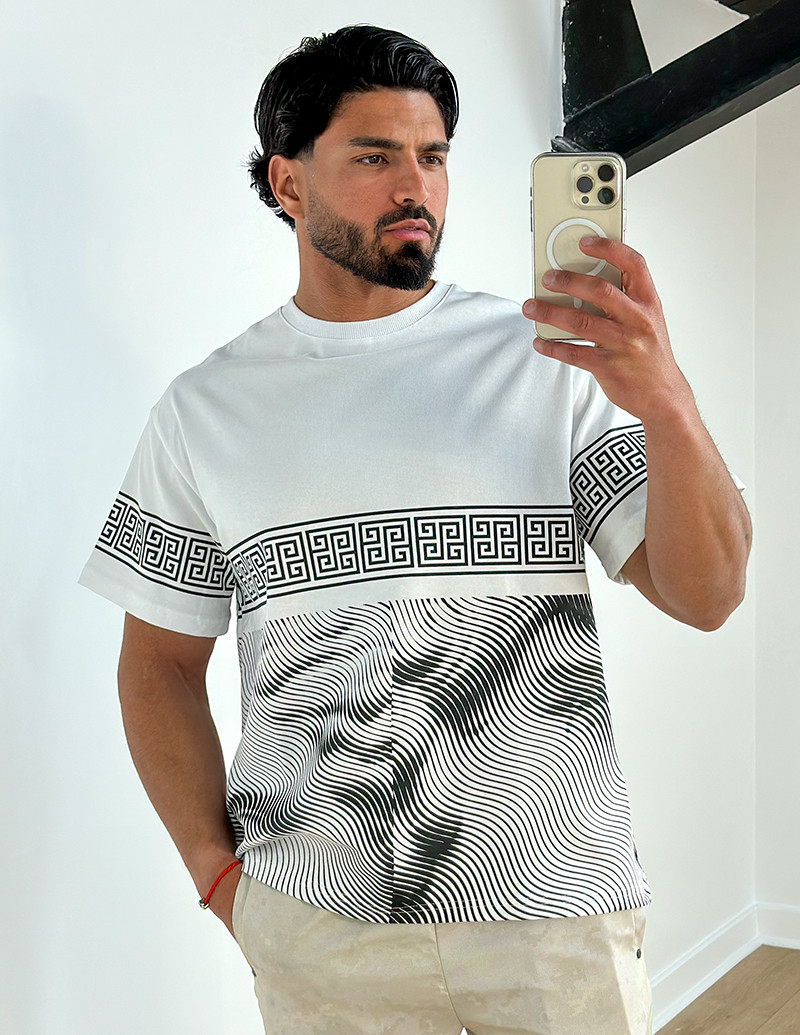 T-shirt oversize à formes géométrique