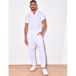 Ensemble pantalon et t-shirt en lin Ensemble pantalon et t-shirt en lin