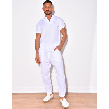 Ensemble pantalon et t-shirt en lin Ensemble pantalon et t-shirt en lin