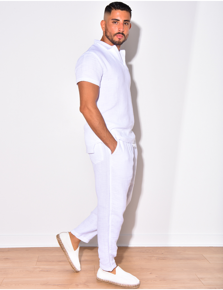Ensemble pantalon et t-shirt en lin Ensemble pantalon et t-shirt en lin