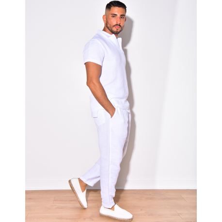 Ensemble pantalon et t-shirt en lin Ensemble pantalon et t-shirt en lin