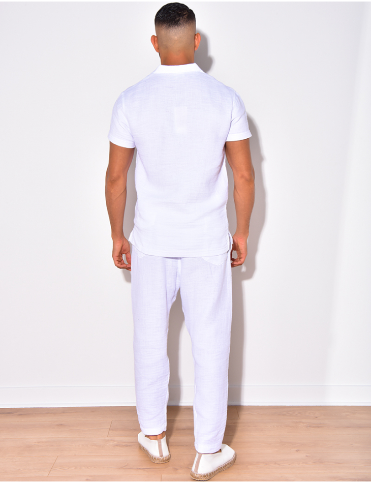 Ensemble pantalon et t-shirt en lin Ensemble pantalon et t-shirt en lin