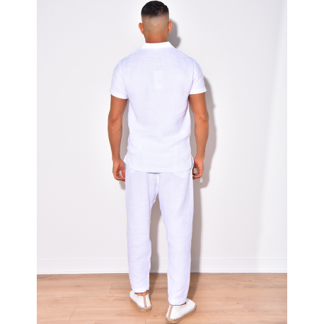 Ensemble pantalon et t-shirt en lin Ensemble pantalon et t-shirt en lin
